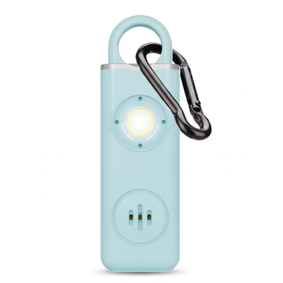 Alerty personal safety alarm in blue with carabiner clip